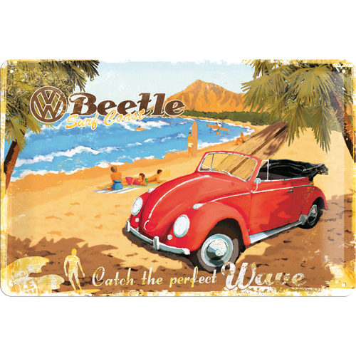 VW Beetle Beach - medium plate